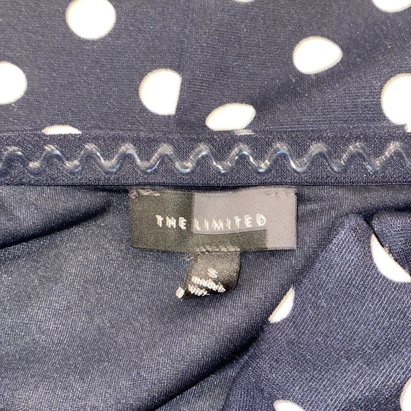 The Limited - Navy & White Polka Dot A Line Dress - Picture 6 of 6